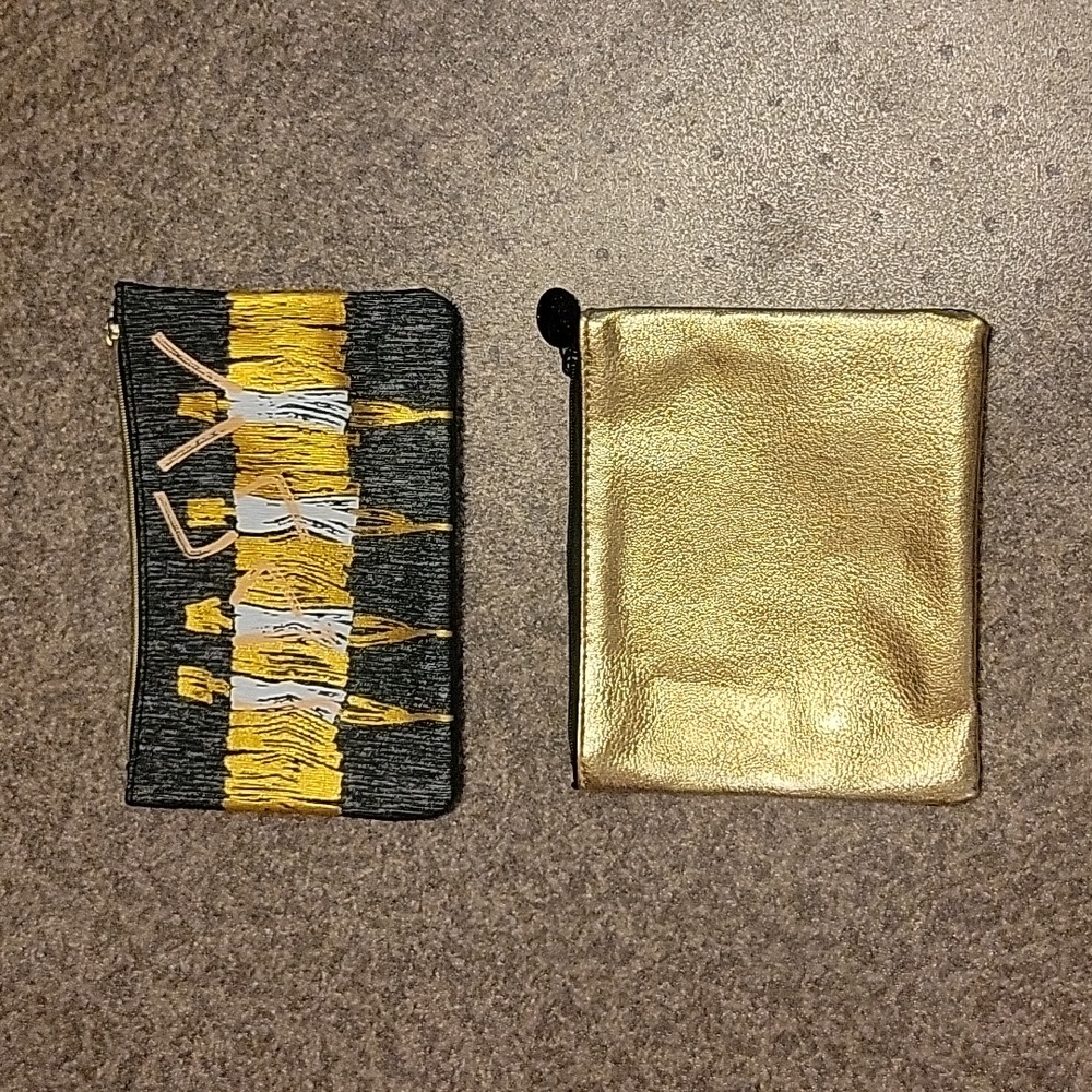 Two Ipsy small cosmetic bags